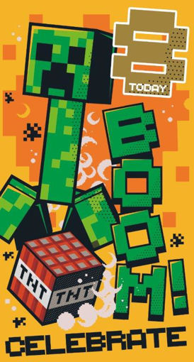 Picture of MINECRAFT 8 TODAY BIRTHDAY CARD